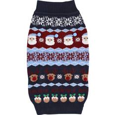 Tøj Aston Villa Fairisle Christmas Jumper Navy Dog