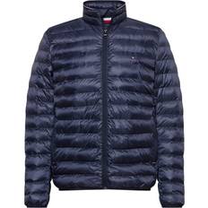 Tommy Hilfiger Mens Desert Sky Brand-embroidered High-neck Quilted Recycled-polyester Jacket