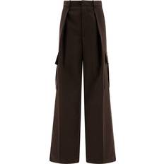 Burberry Damen Hosen Burberry Burberry-Wool Cargo Trousers Marrone-Donna