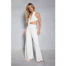 Jumpsuits - White Jumpsuits & Overalls Misspap white flared jumpsuit womens occasion jumpsuits