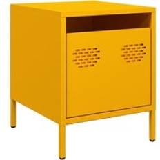 Yellow Bedside Tables vidaXL Cabinet Mustard Yellow 35 x 39 x 43.5 cm Bedside Table