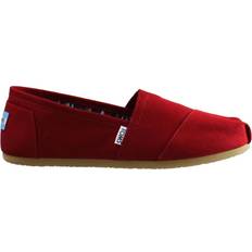 45 ½ - Damen Loafers Toms Alpargatas Slip-On Red Canvas Womens Plimsolls 10000874 (UK