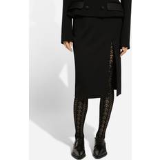 Wol Rokken Dolce & Gabbana Calf-length Gabardine Skirt Schwarz