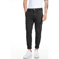 Replay Man Trousers Replay Jaan Hyperflex Slim Fit Cargo Jeans - Black