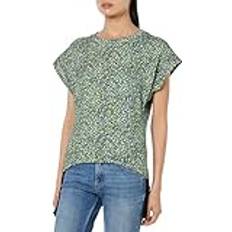 HUGO BOSS Women T-shirts HUGO BOSS T-Shirts, female, Multicolor, Floral Green T-shirt with Flap Sleeves