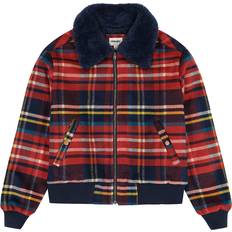 Wrangler Women Outerwear Wrangler Aviator Jacket Red Tartan