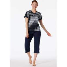 Blauw - Vrouw Nachthemden Schiesser Casual Essentials Pyjama - Blauw