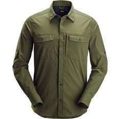 Arbejdstøj & Udstyr Snickers Workwear LiteWork skjorte 8521, Khaki Green