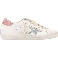 Gold - Women - adidas Superstar Shoes GOLDEN GOOSE Sneakers, female, White, Glitter Star Leather Sneakers