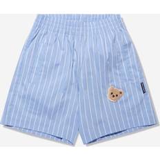 Pants Palm Angels Kids AppliquÃ striped cotton-blend short blue (Y 10)