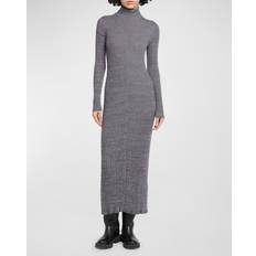 Moncler Solid Colour Dresses Moncler Turtleneck Knit Dress - Light Grey