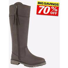 Woodland bailey womens leather outer side zip slim fit waterproof boots womens