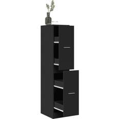 Nero Armadi vidaXL Apothecary Black 30 x 41 x 144.5 cm Engineered Wood Storage Cabinet