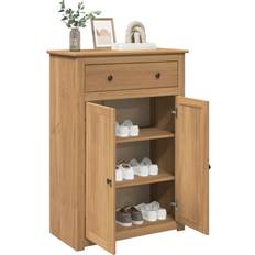 Møbler vidaXL Skoskab Panama 80 x 40 x 114 cm Massivt Fyrretræ Skostativ