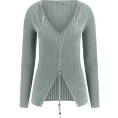 Guess Damen Cardigans Guess Damen Cardigan mit Schnürung Selene Vert