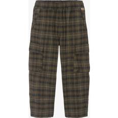 il gufo Boys Green Cotton Checked Trousers