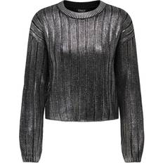 Vrouw - Zilver Truien Only Onlkama Ls O-neck Foil Knt - Zilver