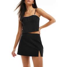 Skirts Stradivarius Skort with side slit Black