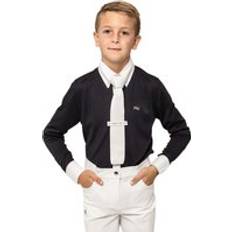 Bleu Chemises Kid's Short-sleeved riding shirt Premier Equine Mini Antonio Bleu