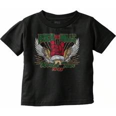 Tops Brisco Brands Christmas Baby Toddler Graphic Tee Shirt Cool Xmas Festive Winter Holiday Season Rock N Roll Santa Mitten Rock The Halls World Tour Casual Everyday So