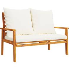 vidaXL Sofa 120 cm with Cushion Solid Wood Acacia Garden Bench