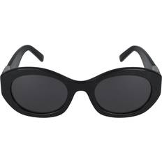 Givenchy Smoke Oval Ladies Sunglasses - Black