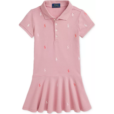 Polo Ralph Lauren Girl's Polo Pony Stretch Mesh Dress - Tickled Pink/Multi