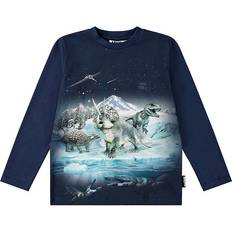 Kort ærme Bluser & Tunikaer Børnetøj Molo GOTS Reif Langærmet T-shirt - Goal Blue