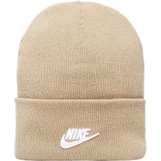 Beige - Bomuld Huer Nike Peak Tall Cuff Futura Beanie - Khaki/White