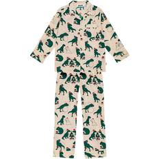 Molo Nattøy Molo Ivory Organic Cotton Festive Dinosaur Pyjamas (10 year)