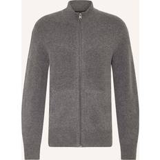 Grey - Man Cardigans AllSaints Zipped Funnel-Neck Statten Sweater grey