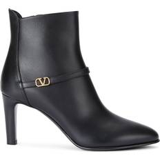 Valentino Garavani Boots Valentino Garavani Leather Vlogo Ankle Boots black