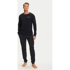 Braun - Herren Nachtwäsche Tommy Hilfiger Pyjama UM0UM03422 Dunkelblau Regular Fit