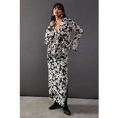 Florals - Women Skirts Warehouse Floral Chiffon Column Maxi Skirt Mono