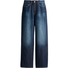 H&M Wide Ultra High Jeans - Dark Denim Blue