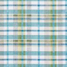 Fabrics on sale Dunelm By The Metre Whitby Check PVC Fabrics Blue