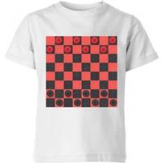 By IWOOT Red Checkers Board Kids' T-Shirt White 3-4 Years White