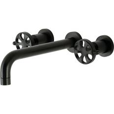 Double Handles Tub & Shower Faucets Kingston Brass Belknap (KS8020RX) Matt Black