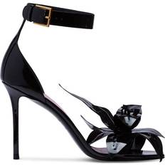 Heels & Pumps Balmain Patent Flower Ruby Heeled Sandals black