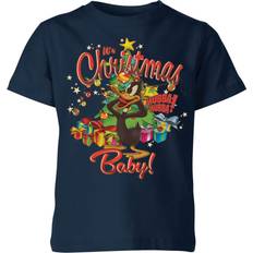 Looney Tunes Its Christmas Baby Kids' Christmas T-Shirt Navy 5-6 Years