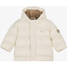 White Outerwear BOSS Kidswear hooded-down puffer jacket kids Polyester/Polyester White