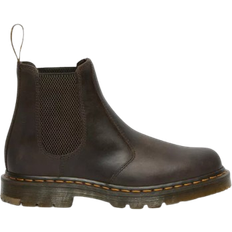 Brown - Women Chelsea Boots Dr. Martens 2976 Slip Resistant Leather Chelsea Boots - Dark Brown