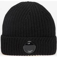 Fine Merino Wool Lens Beanie Uld - Black