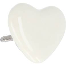 Cheap Cabinet Knobs Gisela Graham Cream Ceramic Heart Drawer/Cupboard Door Knob