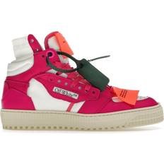 Off-White Women Trainers Off-White Off-White Womens Off Court 3.0 Fuchsia High Top Leather Sneakers Pink