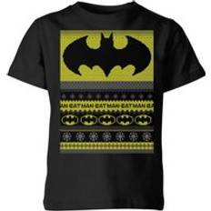 DC Comics Batman Kids' Christmas T-Shirt in Black 5-6 Years