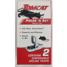 Tomcat 2pk Press 'N Set Mouse Trap Spring-Loaded Mouse Killer