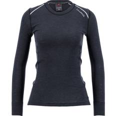 Ulvang Rav 100% Damen-Wollpullover mit Rundhalsausschnitt Schwarz