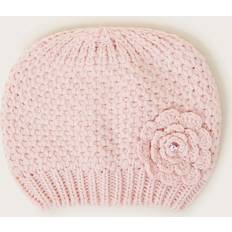 Beanies on sale Monsoon Kids' Flower Knitted Beanie, Pink