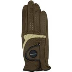 Unisex Riding Helmets Leather Riding Gloves - Marron